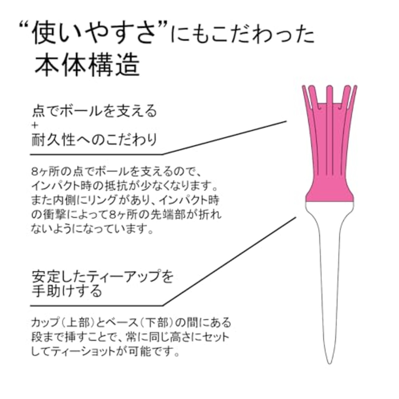 ダイヤゴルフ(DAIYA GOLF) ゴルフティー エアロスパークティー カラー レギュラー クリアー TE-717