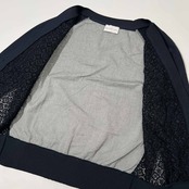 PRINGLE 1815 プリングル レース メッシュ カーディガン UK10(10) /ネイビー/三陽商会/日本製/レディース