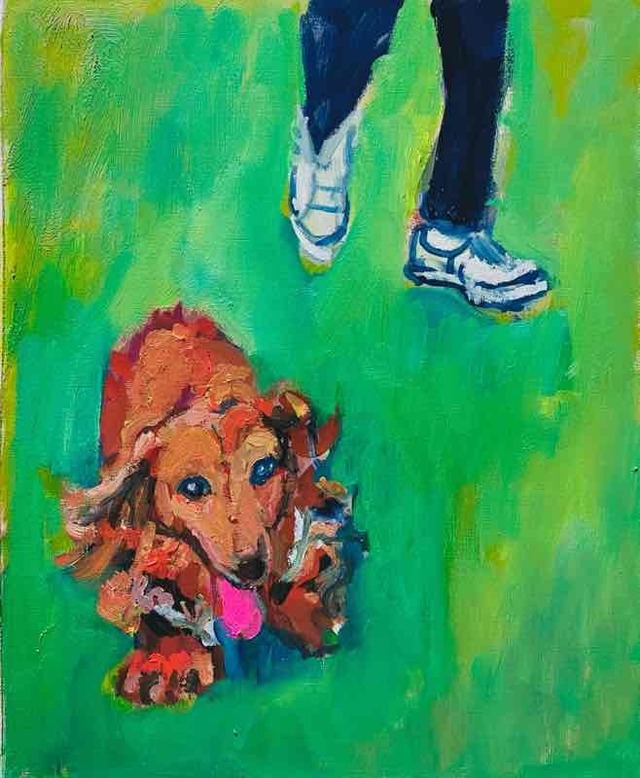 OIL COLOUR | 油彩画 #現代アート #犬 #猫