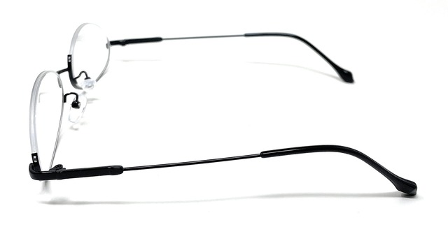 [TOKYO GOODS MARKET] 【ぴゅありぼん】 丸型 アンダーリム 伊達メガネ 下フレーム ファッションメガネ フリーサイズ (ブラック)