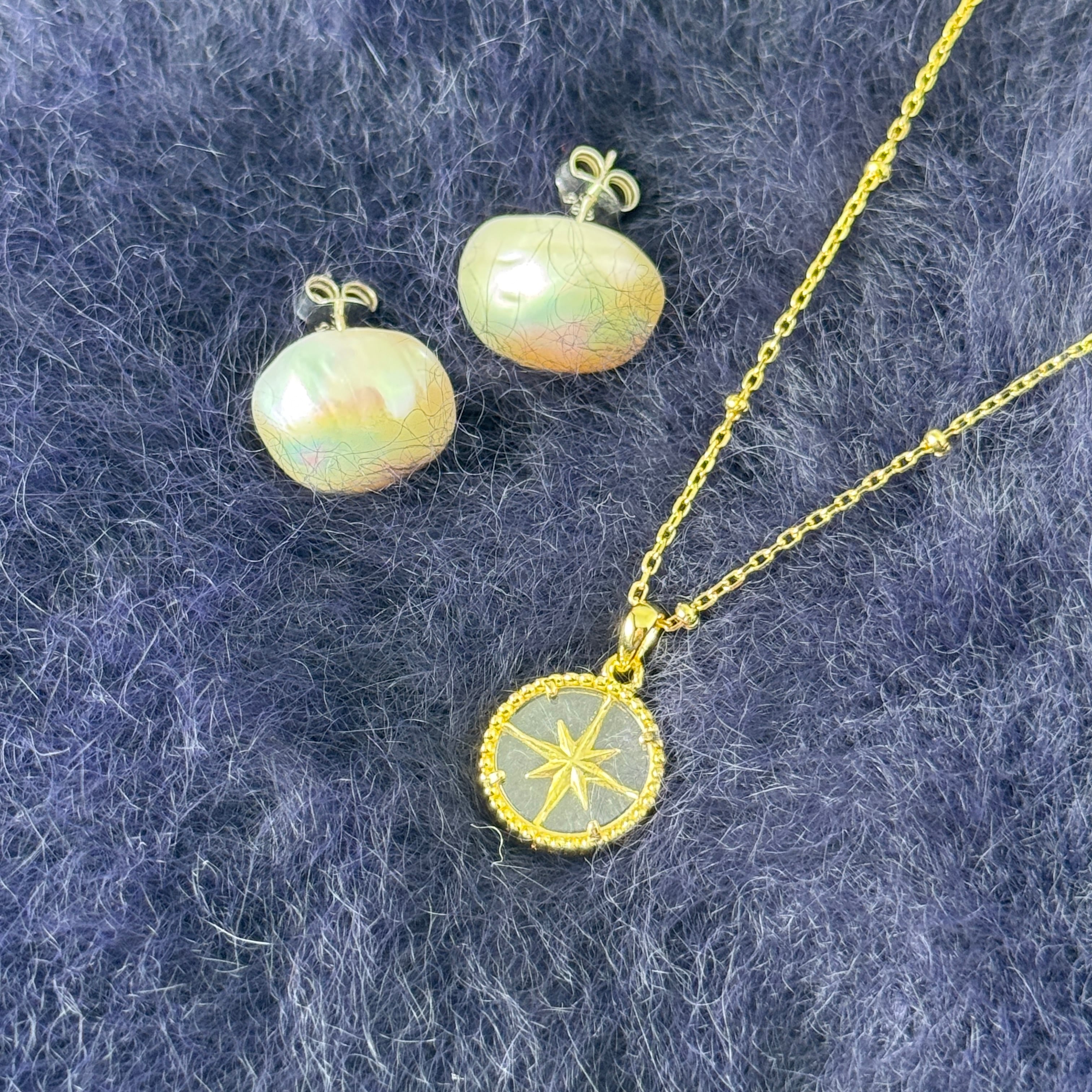 Gold Coating クリスタル スター コンパス ペンダント | 【公式通販