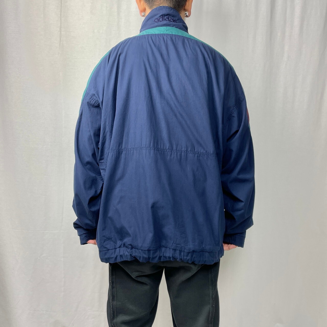 80年代 adidas アディダス ポリエステル×コットン トラックジャケット 