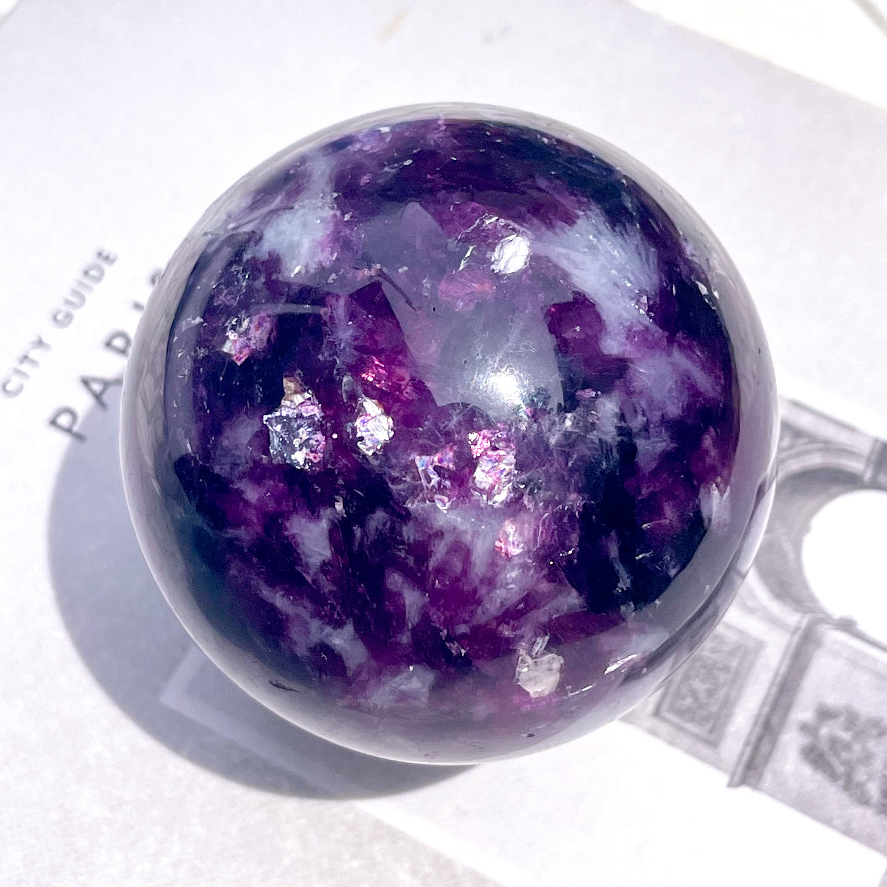 Lepidolite Sphere 2 ✧ レピドライト