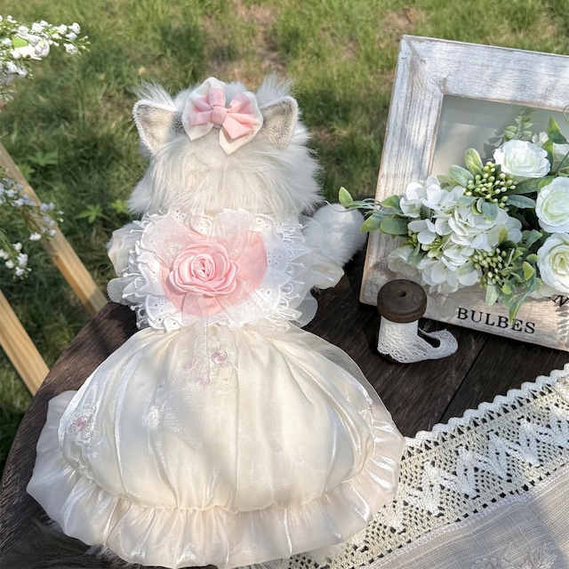 ローズリボンプリンセスワンピース＆リボンセット　00963