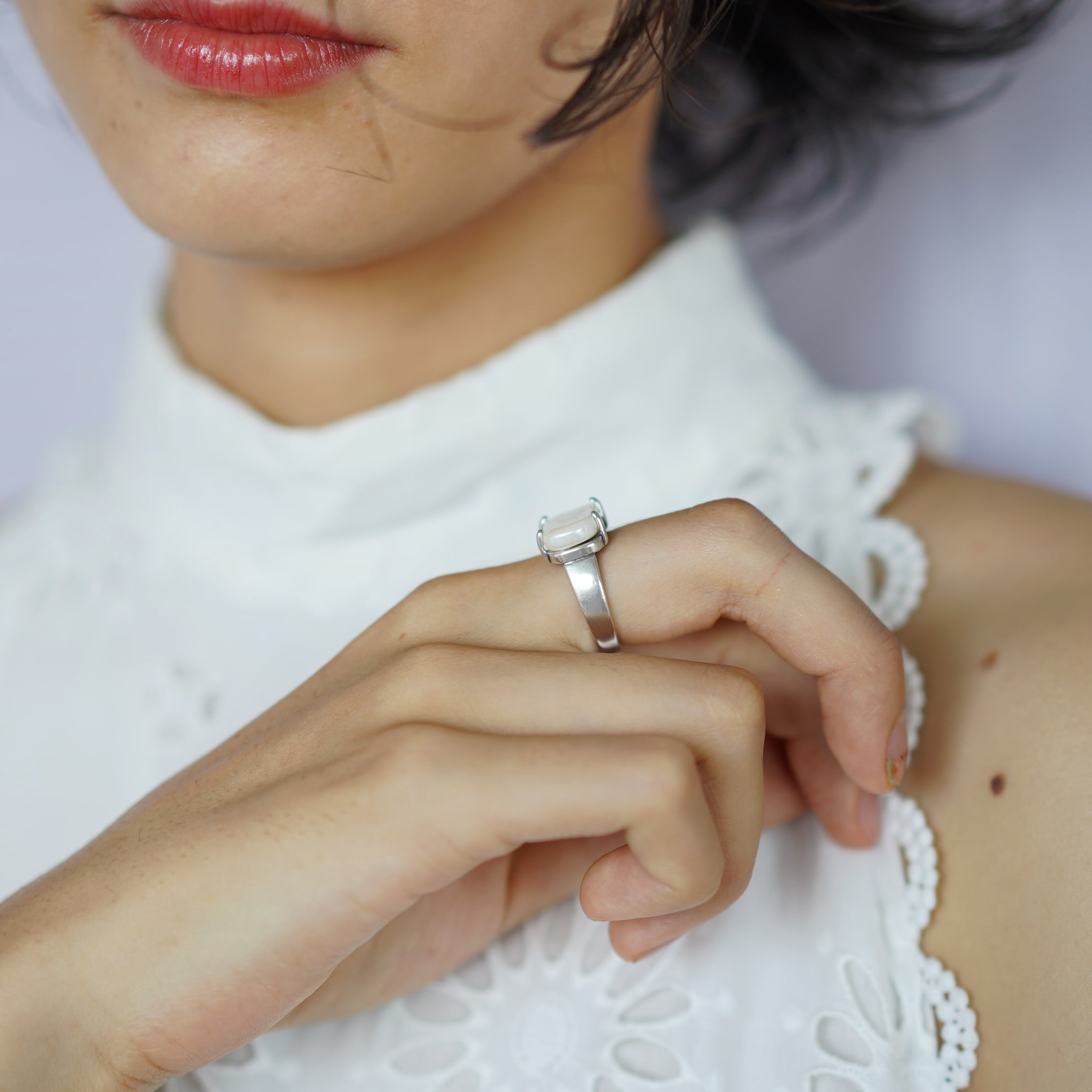 スクエア・バロックパール・リング | jojono