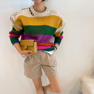 Multicolor Knit Tops KRE1905