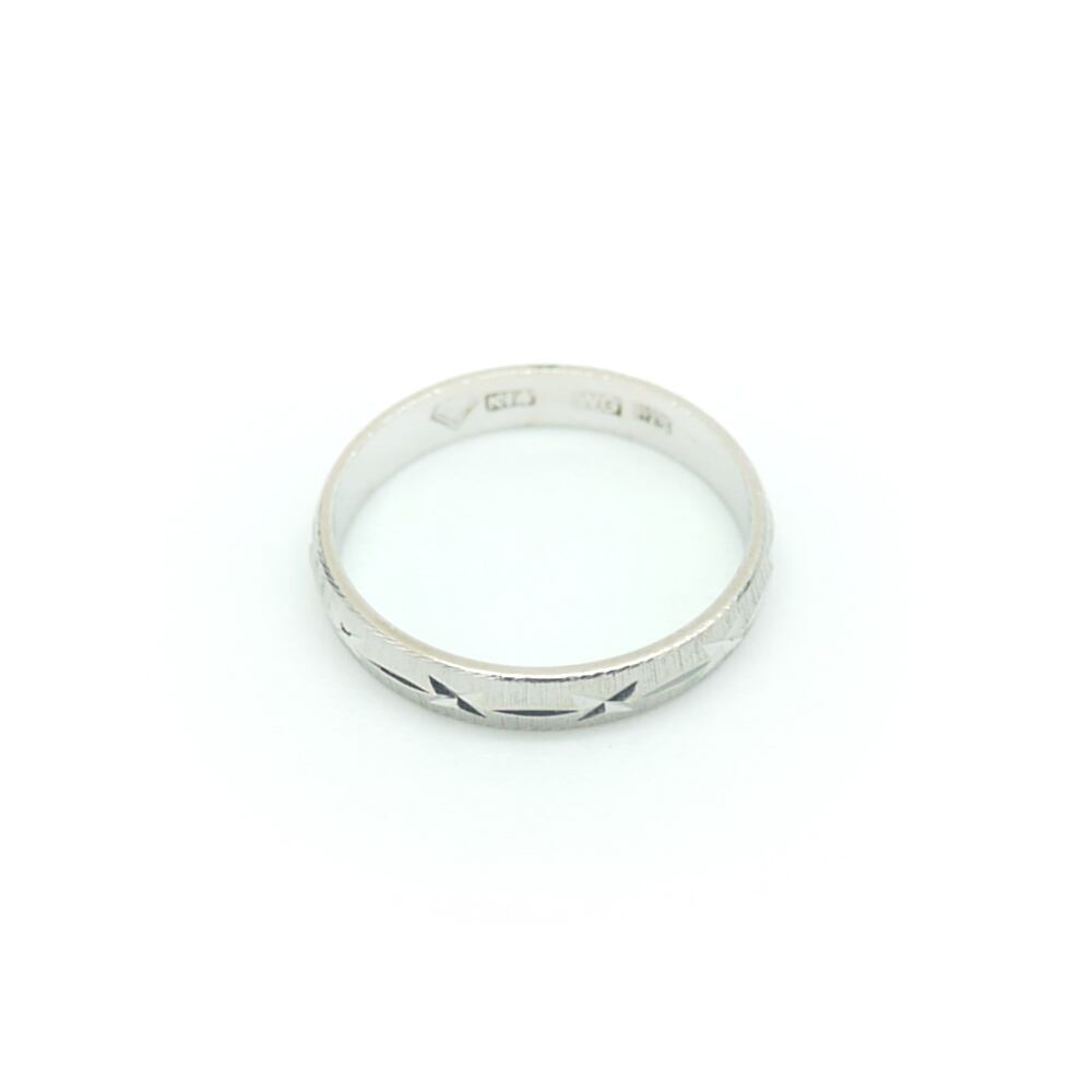 K14WG デザインリング 14金 ホワイトゴールド 指輪 7号 Y02613