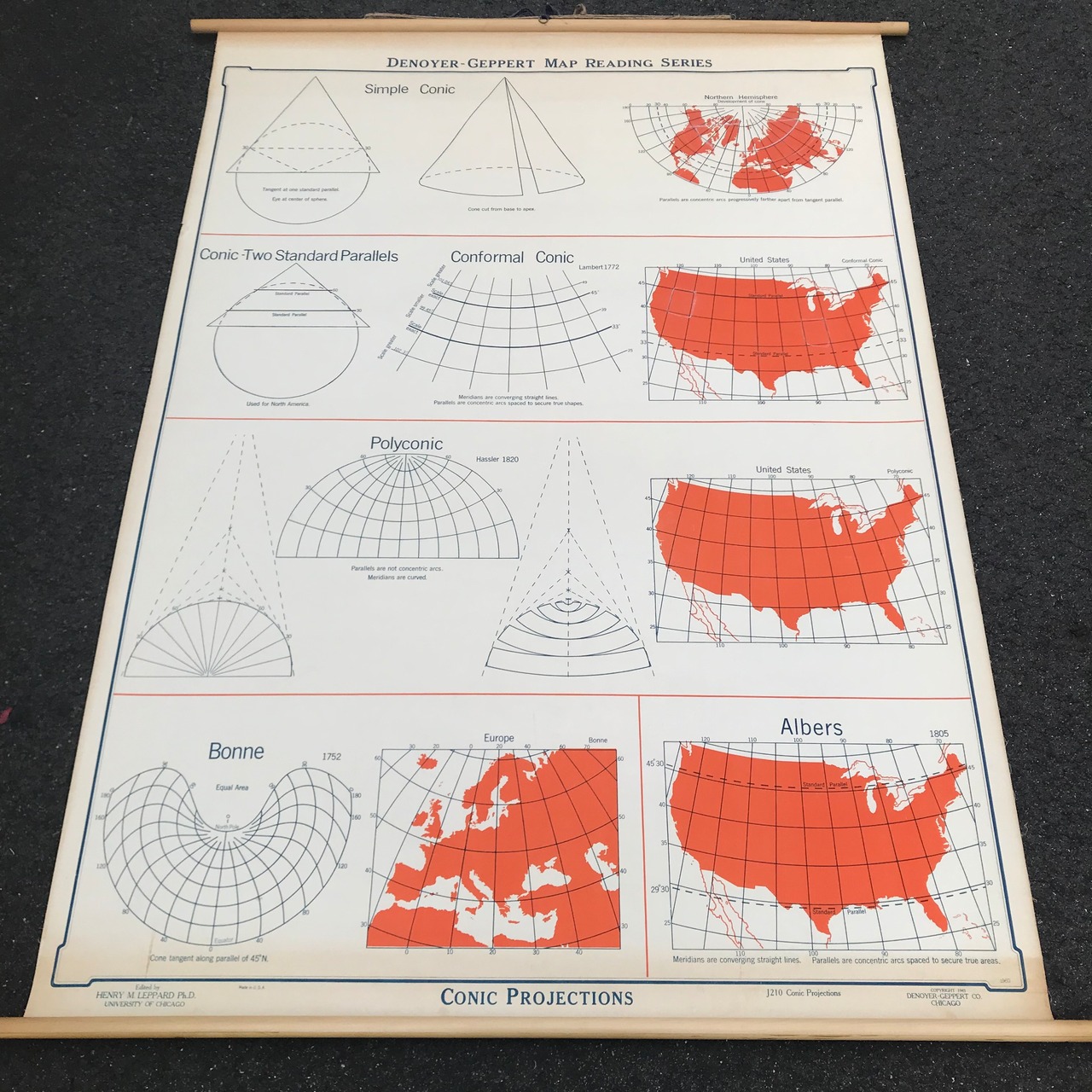 1960 Denoyer Geppert Map Reading Series | oddment store /vintage