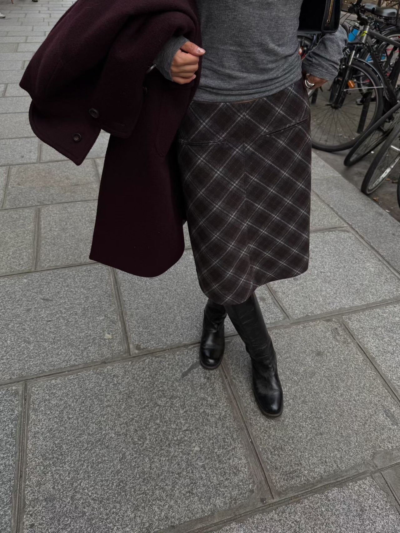 (予約) vegetable / Jeanne check skirt 2color