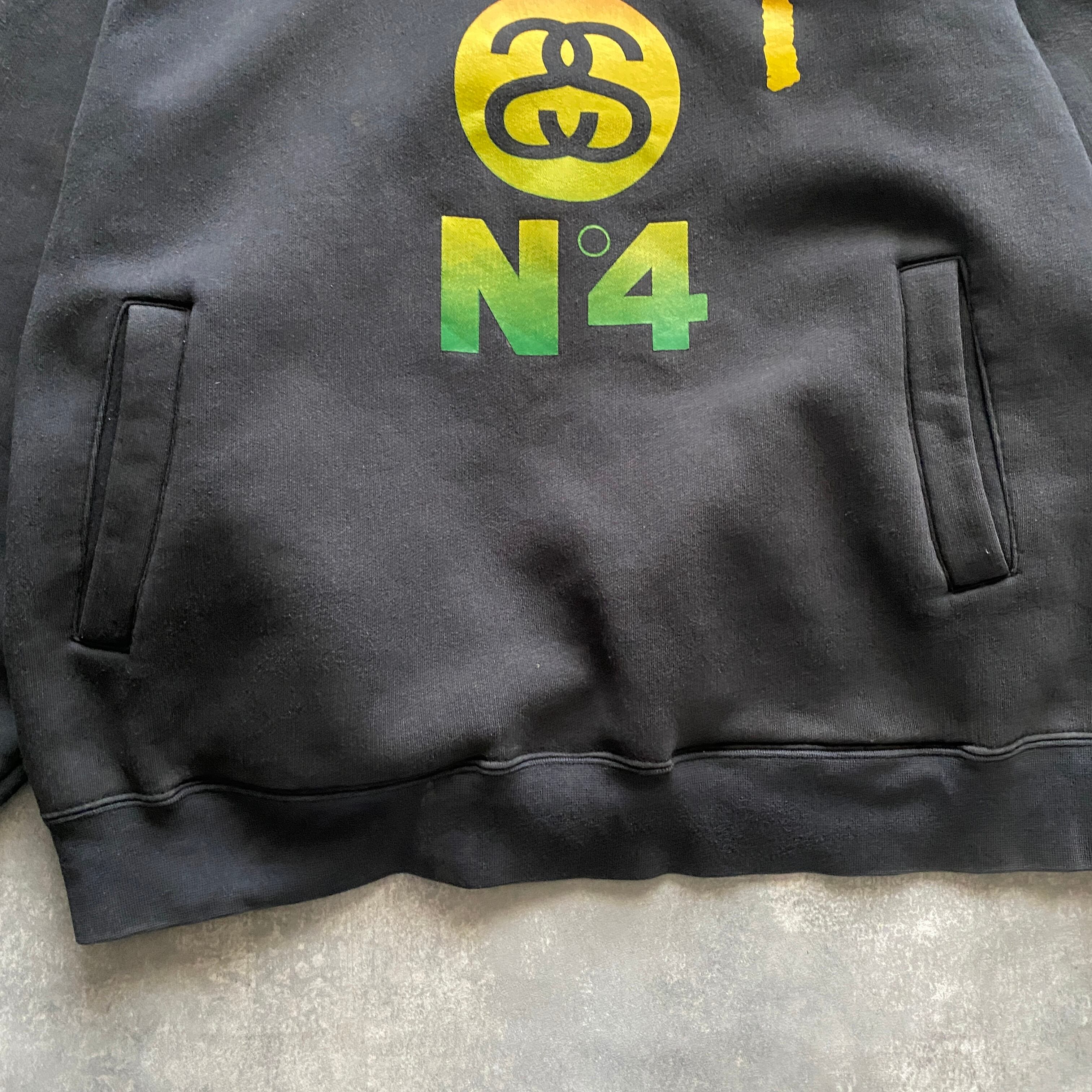 90's old stussy ステューシー N°4×Sリンク ラスタカラー プリントロゴ