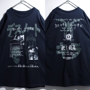 "Death Note" Black Print Design Anime T-Shirt
