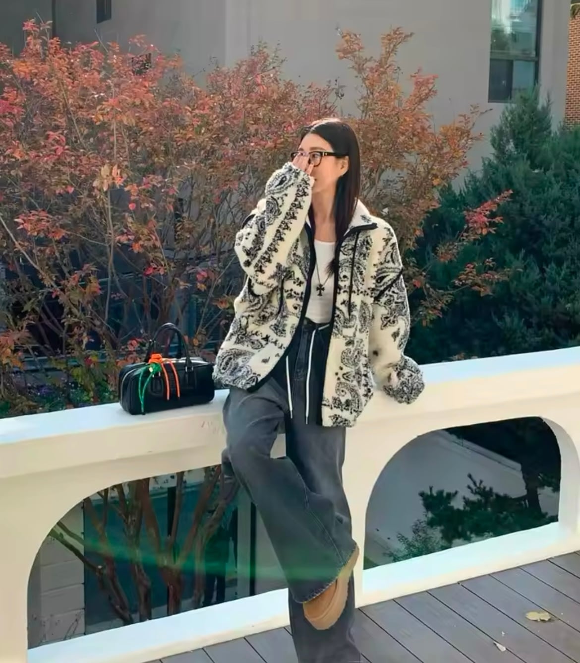 ペイズリー柄ボアジャケット | jbgcompany