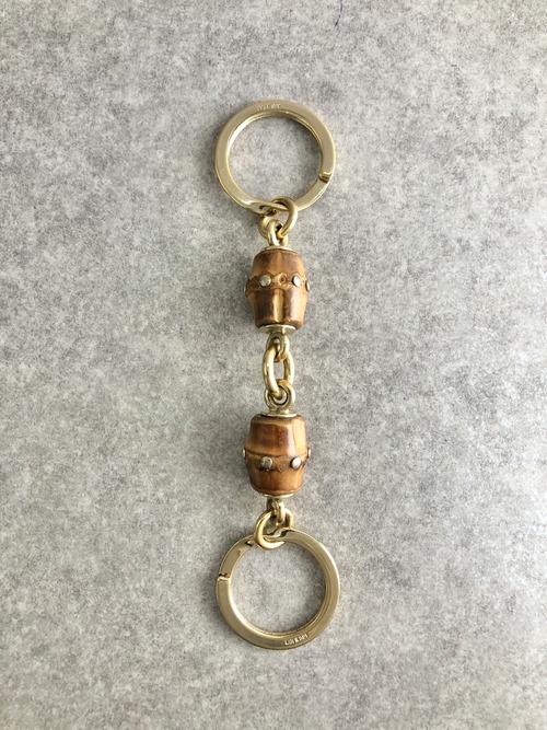 GUCCI グッチ キーホルダー ゴールド バンブー キーリング vintage ヴィンテージ オールド s6t348