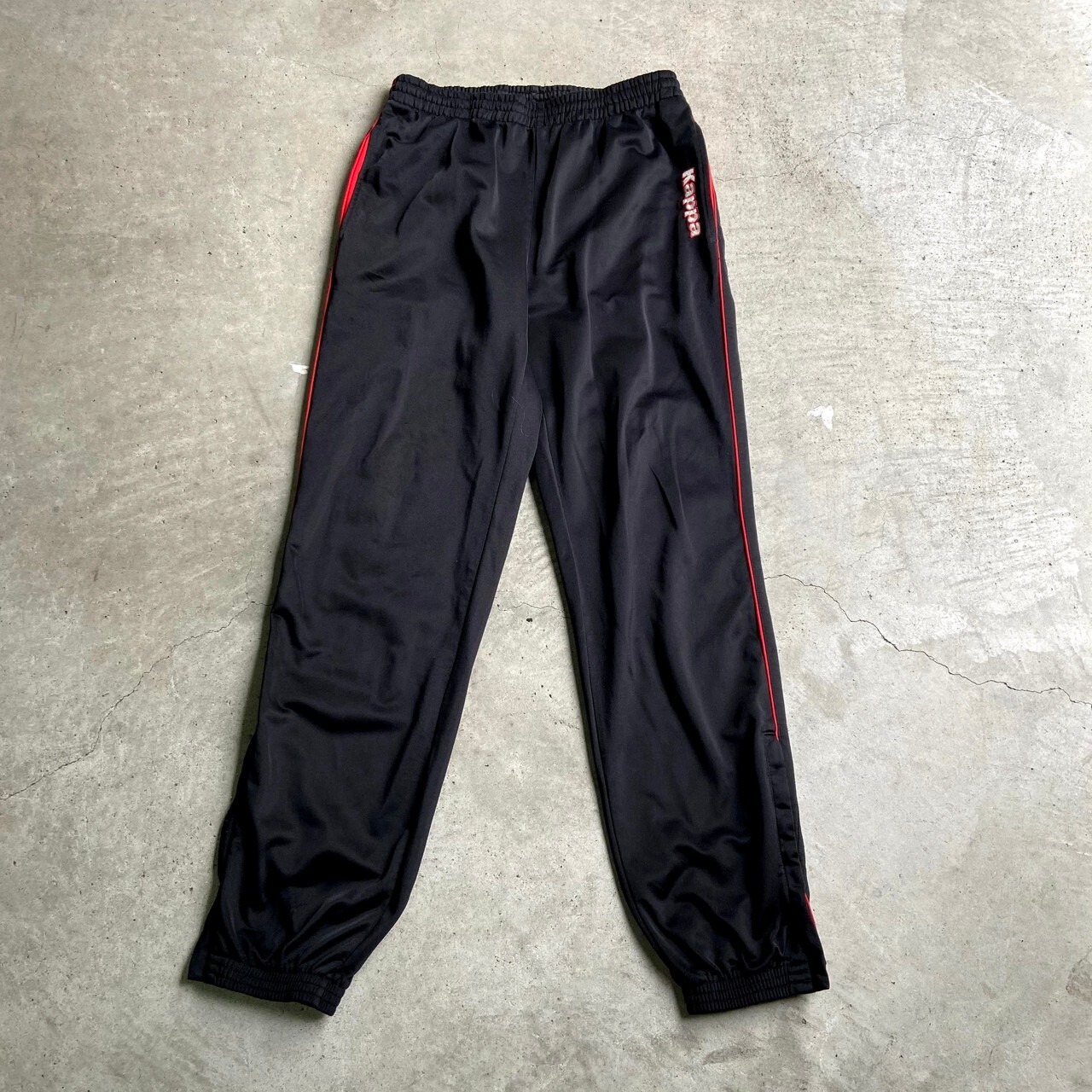 KAPPA カッパ ジャージパンツ トラックパンツ メンズM 古着 ブラック 