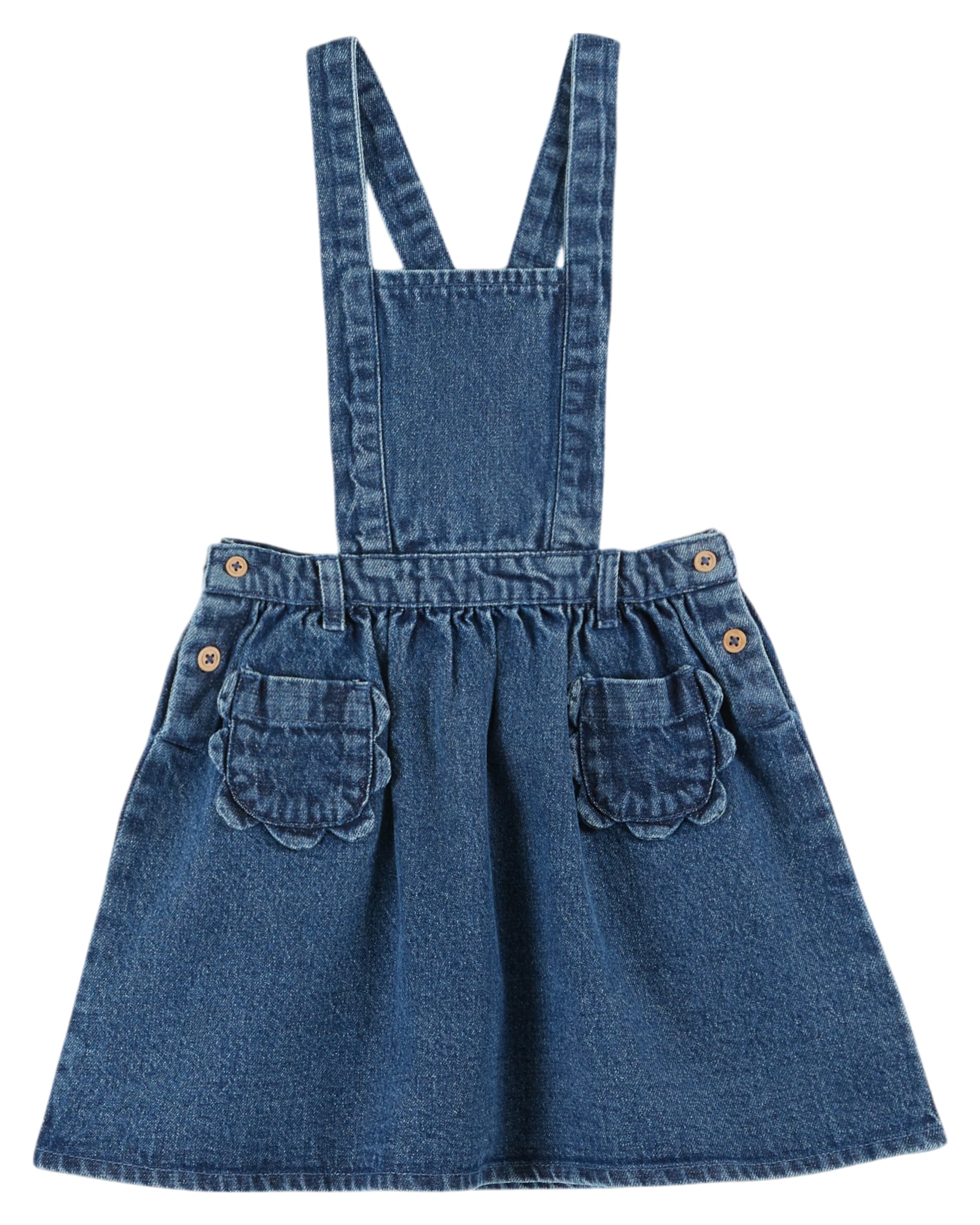 【Emile et Ida】Cotton denim apron dress