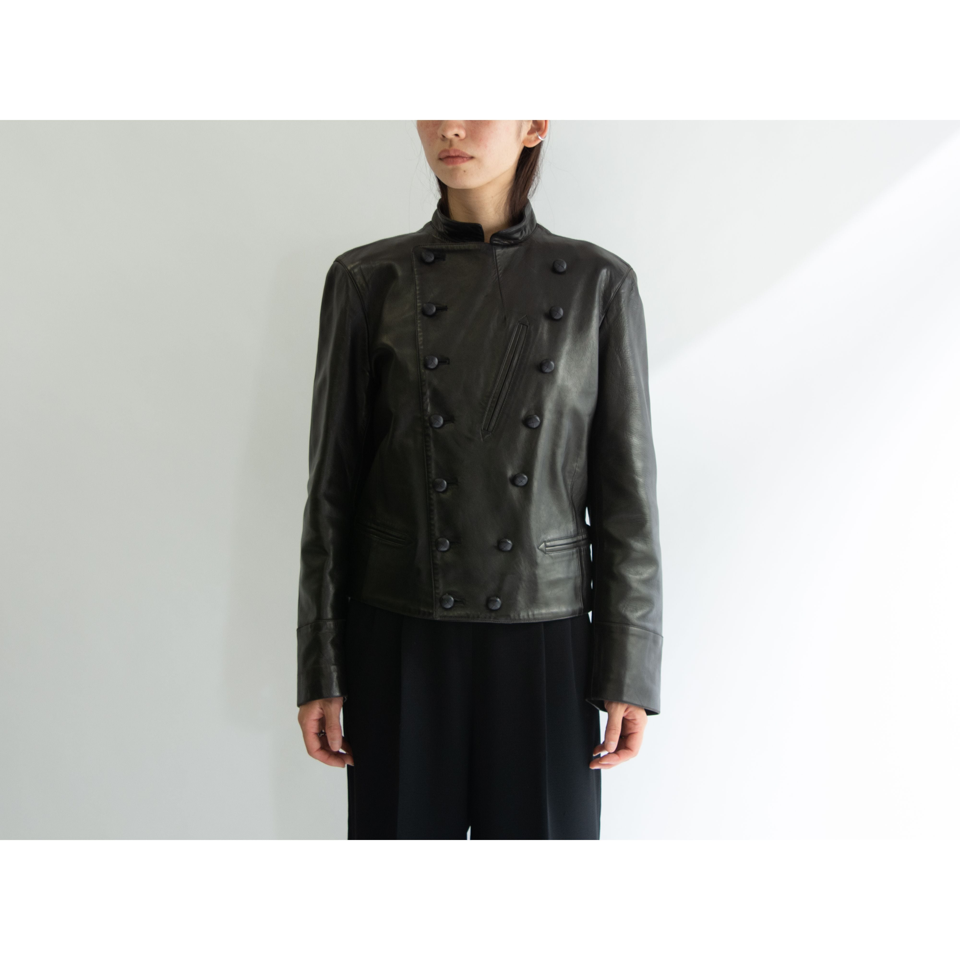 agnes b. SPECIAL】Made in France 90's Leather Cook Jacket