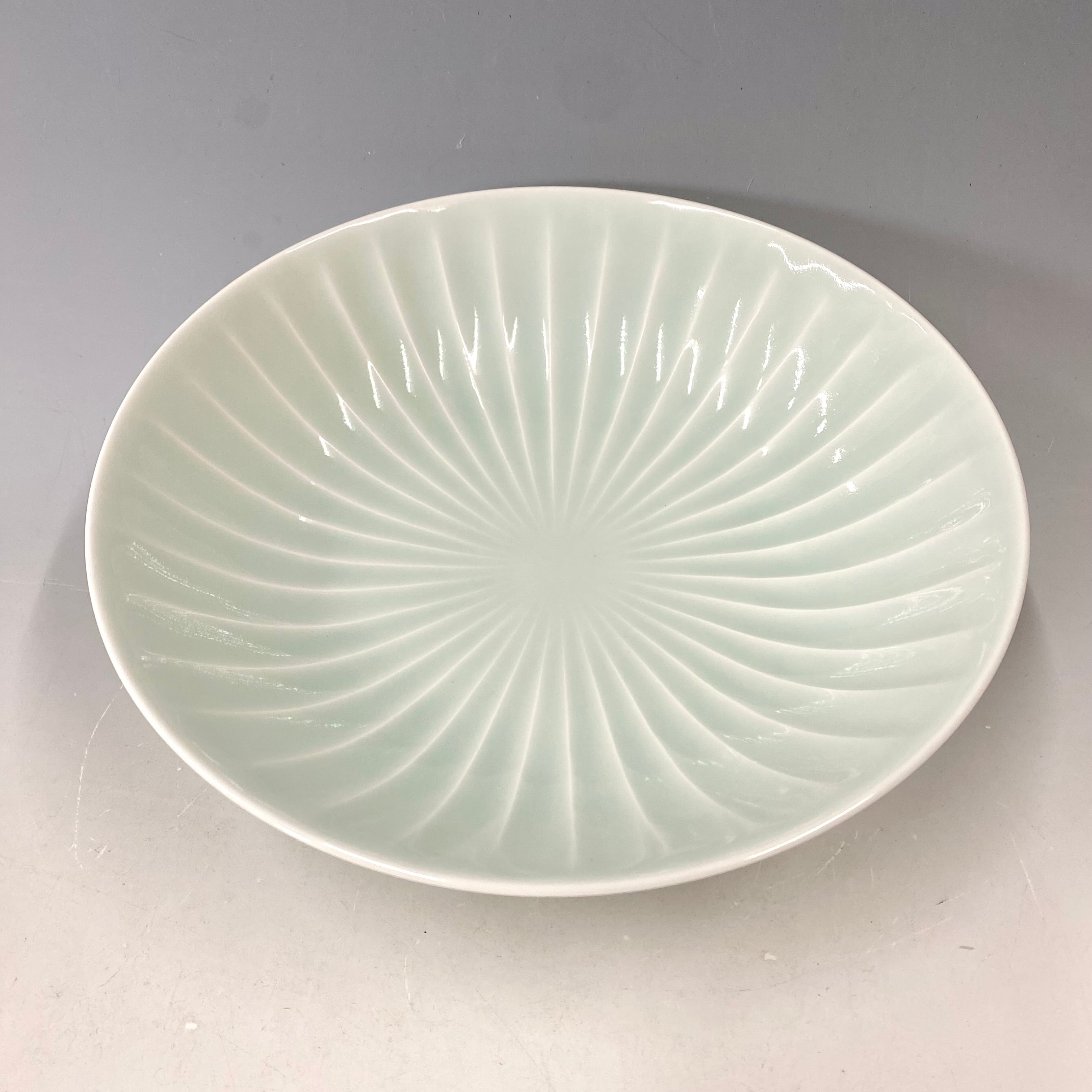 【中尾純】青白磁稜線鉢(大)