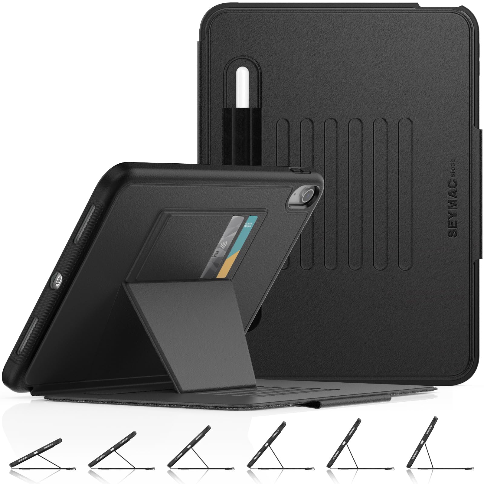 SEYMAC stock iPad(A16) 第11世代11インチ/第10世代10.9インチ専用耐衝撃ケース,ブラック