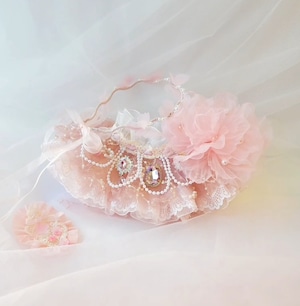 予約【PARTYC】Pink Bijou Cape