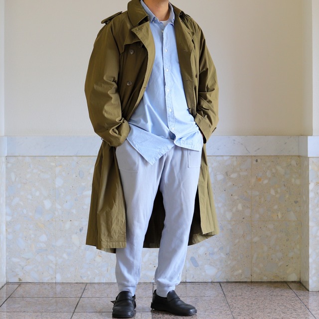 【極美品】Ralph Lauren Single Raglan sleeves trench coat ／ラルフローレン 高級 一枚袖 コート トレンチコート ロングコート カーキ サイズXL