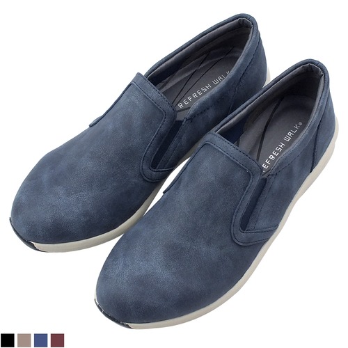 スリッポン コンフォート シンプル カジュアル 軽量 REFRESH WALK