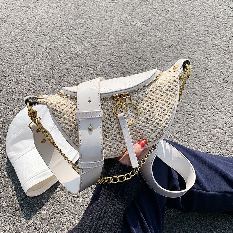 夏の新しいテクスチャの小さなバッグ女性2020年人気の新しい波ファッションストロークロスボディバッグワイルドレディース胸バッグ Tiancai_Wing_Bag0008735