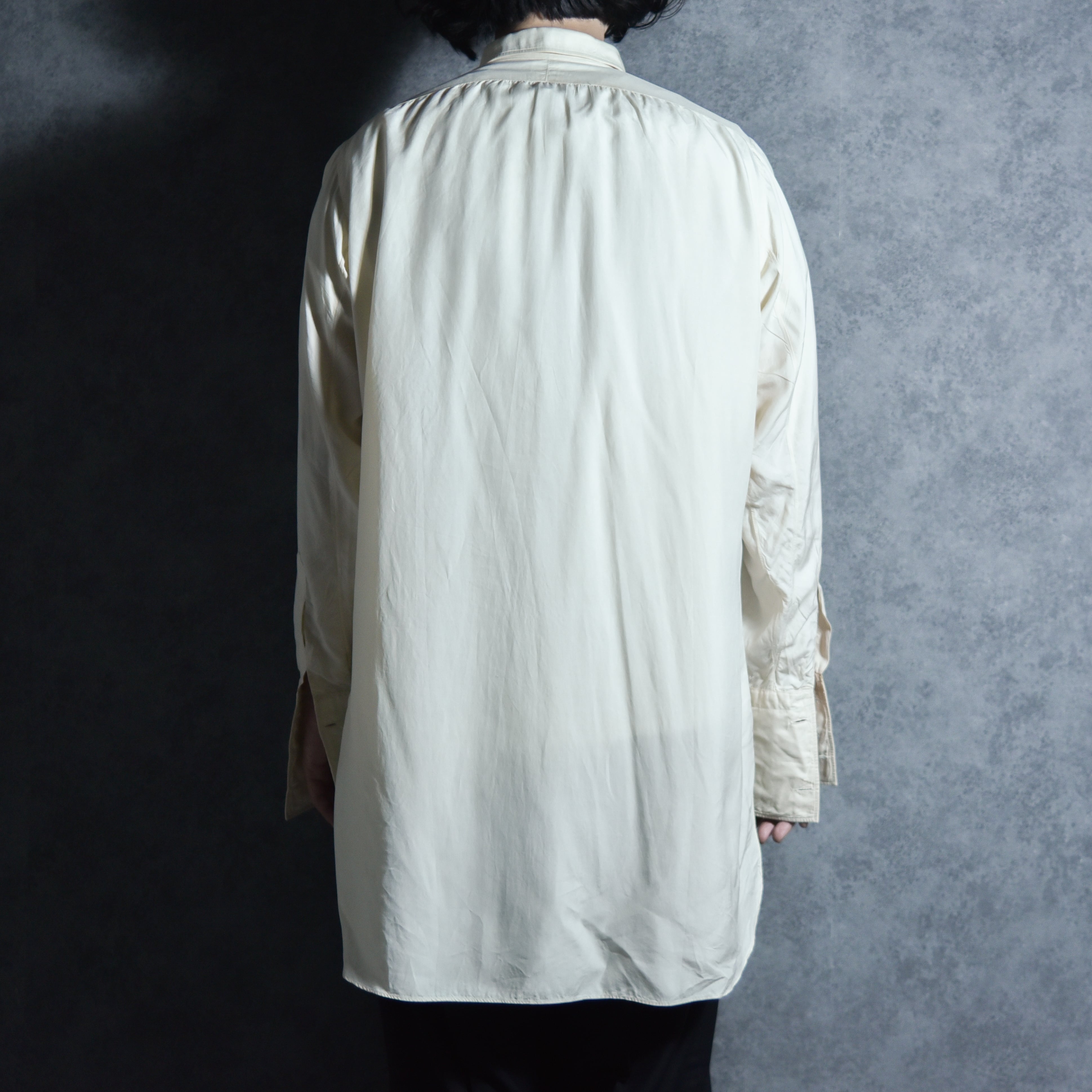 50s French Vintage Slik Dress Shirt Nino PARIS Fontaine フランス