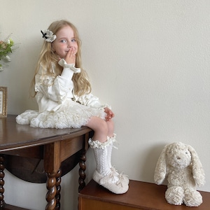 GOODSレースフリルリボン付きソックス