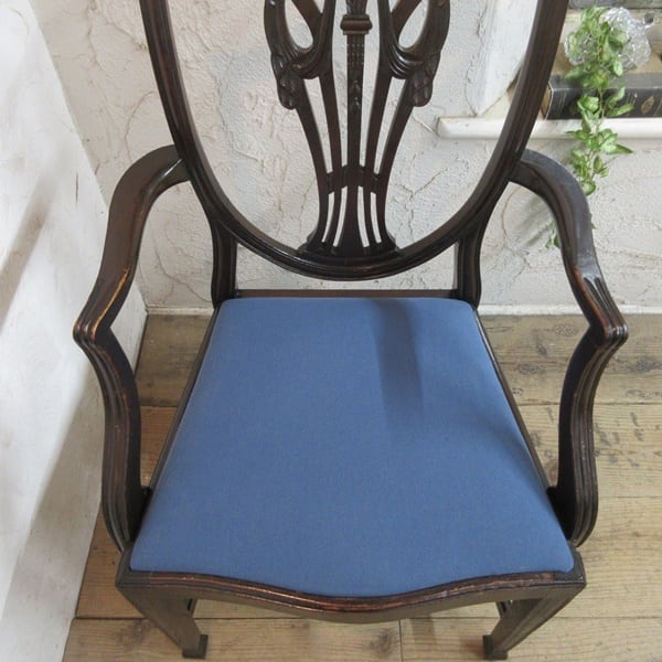 イギリス ビンテージ 家具 ダイニングチェア ラダーバック 英国 4636e