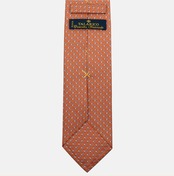 Cravatta 3 pieghe in Seta, Fantasia Concatenata, Arancione - JA057083-4