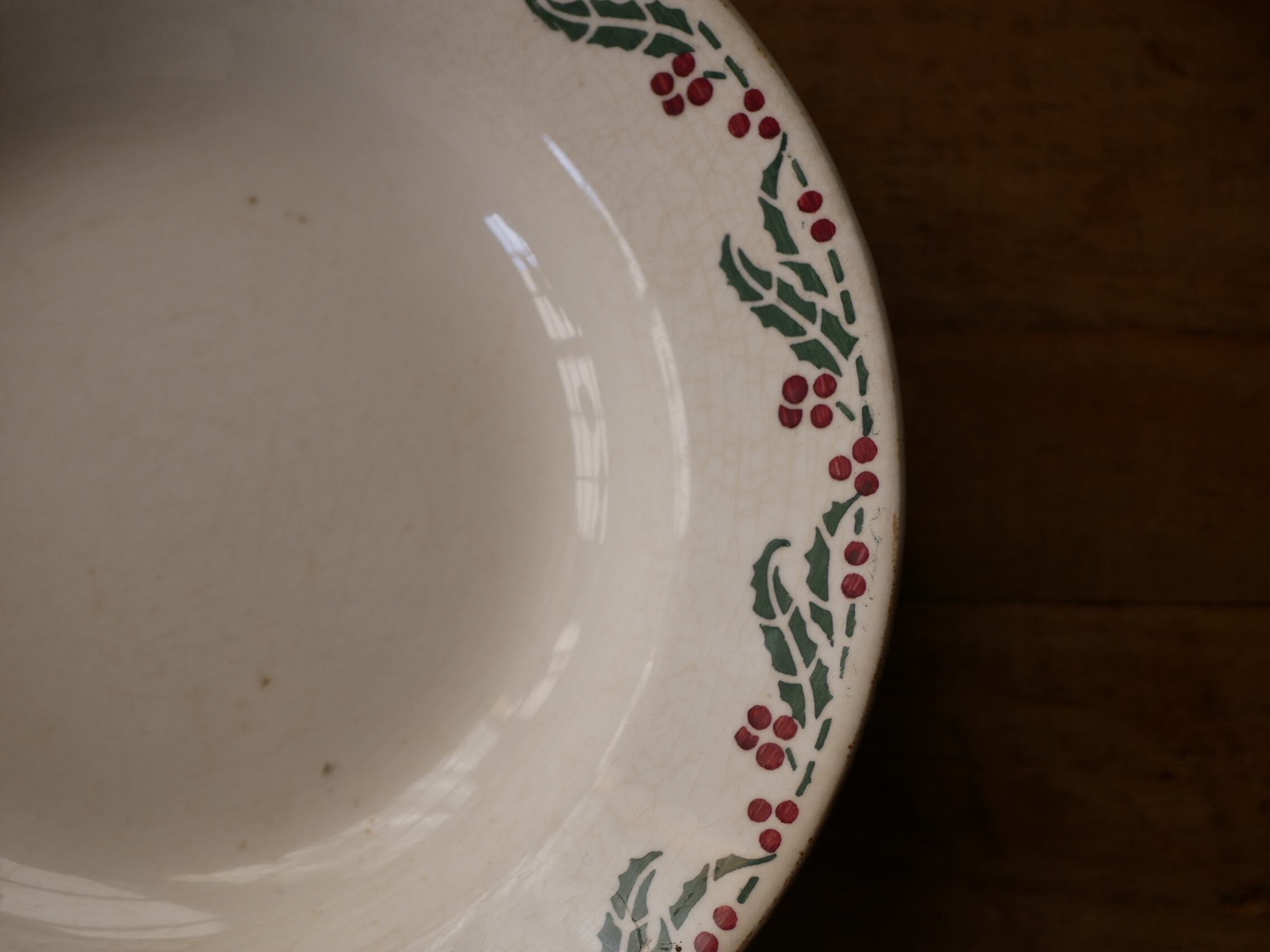 ヒイラギ 深皿 アンティークプレート ブロカントのある暮らし フランス