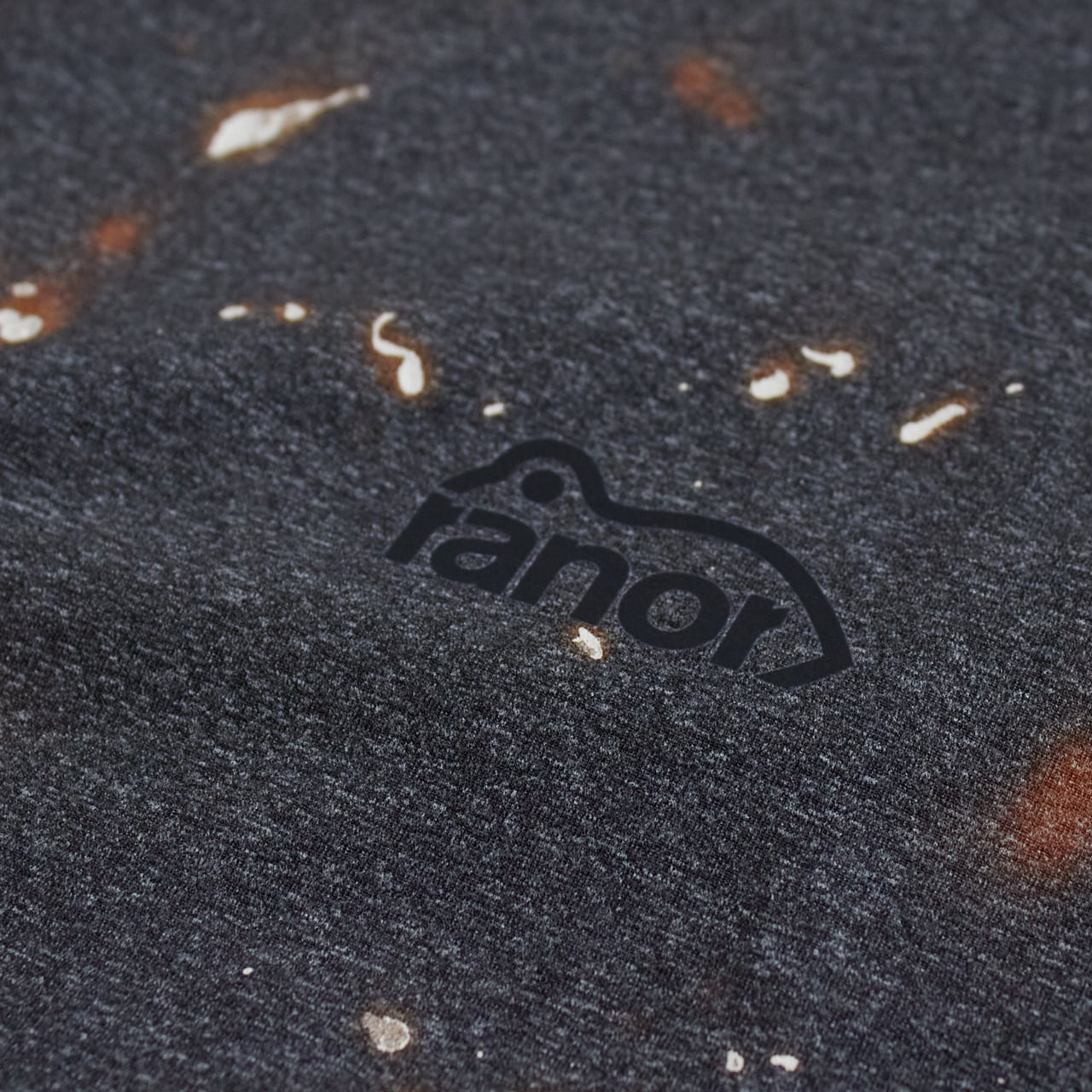 ranor （ラナー ）HAND PAINT T-SHIRT -CHACOAL MOKU メンズレディース