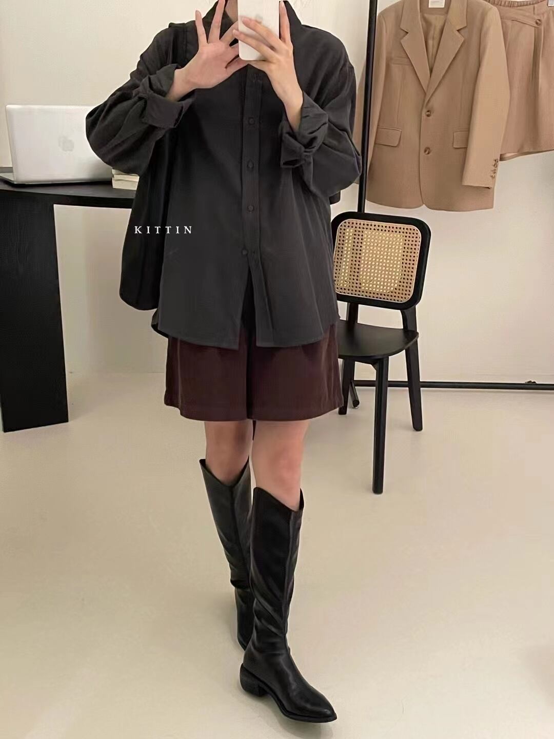 シンプルシャツ　  AJ22085-193