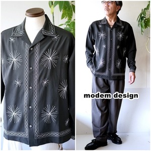 modem design(モデムデザイン) 長袖オープンカラーシャツ 2604258  メンズシャツ
