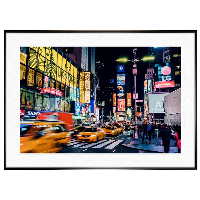 アメリカ写真 ニューヨーク タイムズ・スクエア インテリアアートポスター額装 AS1690