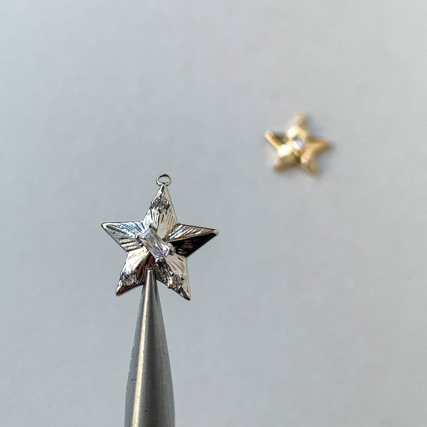 ビジュー付き星チャーム | Dua-アクセサリーパーツショップ