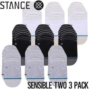 ソックス 靴下 STANCE WOMENS スタンス ウィメンズ SENSIBLE TWO 3PACK SOCKS W145A20SENBLKM（25cm-27cm）