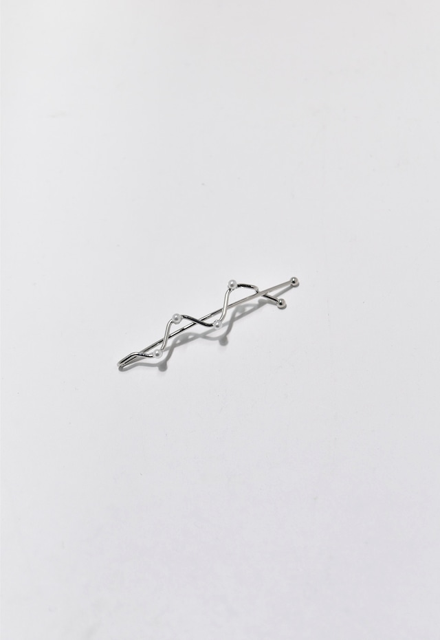 Sound Wave Pin　 Silver/Pearl