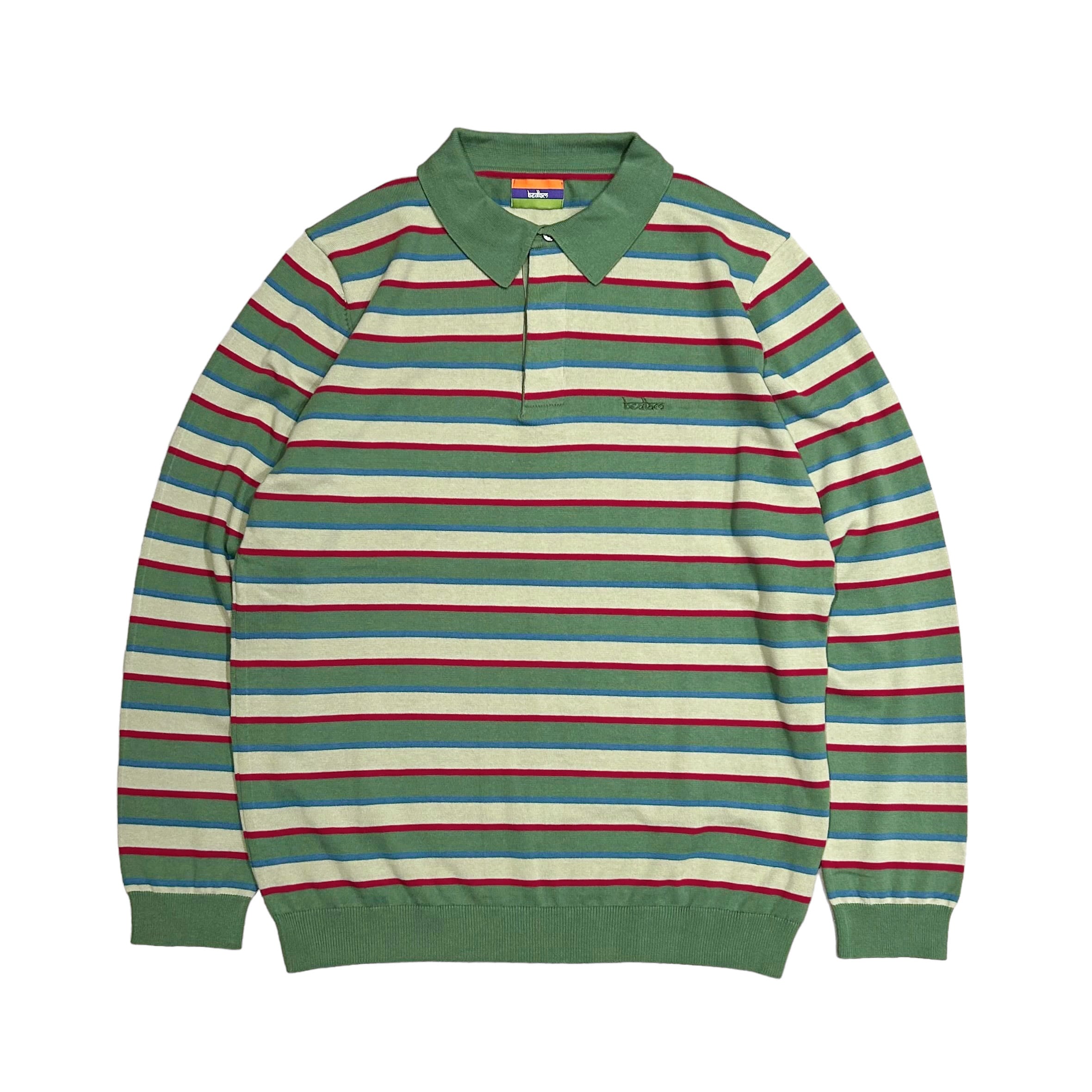 Bedlam Ashram Knit Polo Green / ベドラム アシュラム ニット ポロシャツ