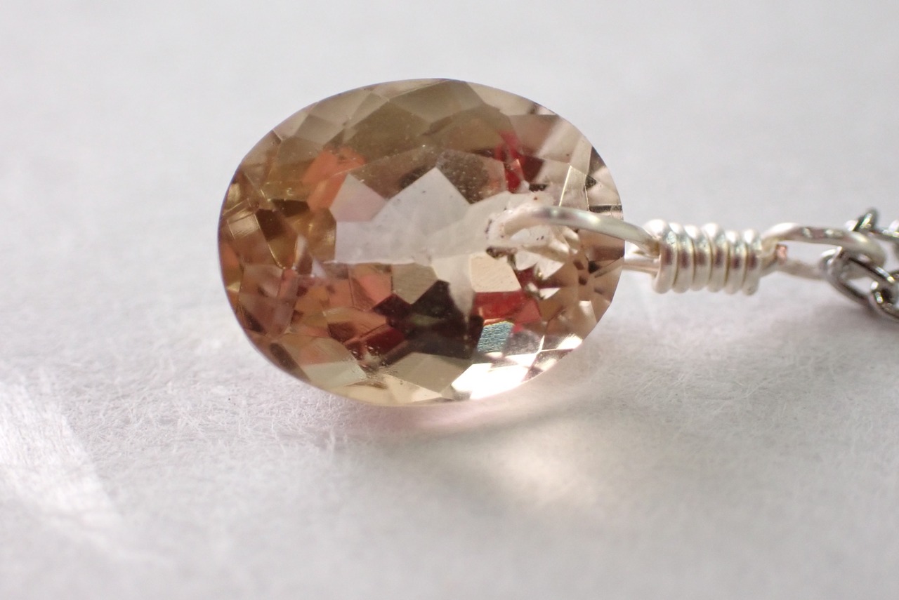 シトリンネックレス　3.11ct　[C7‐285]