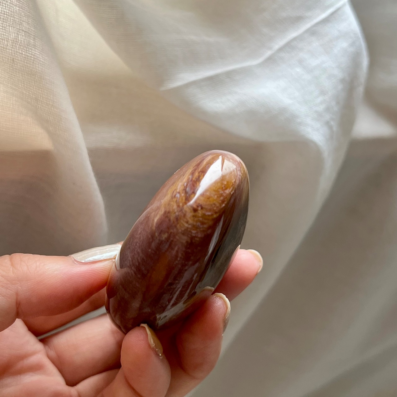 ペトリファイドウッドパームストーン1*天然石パーム*天然石インテリア*置き物