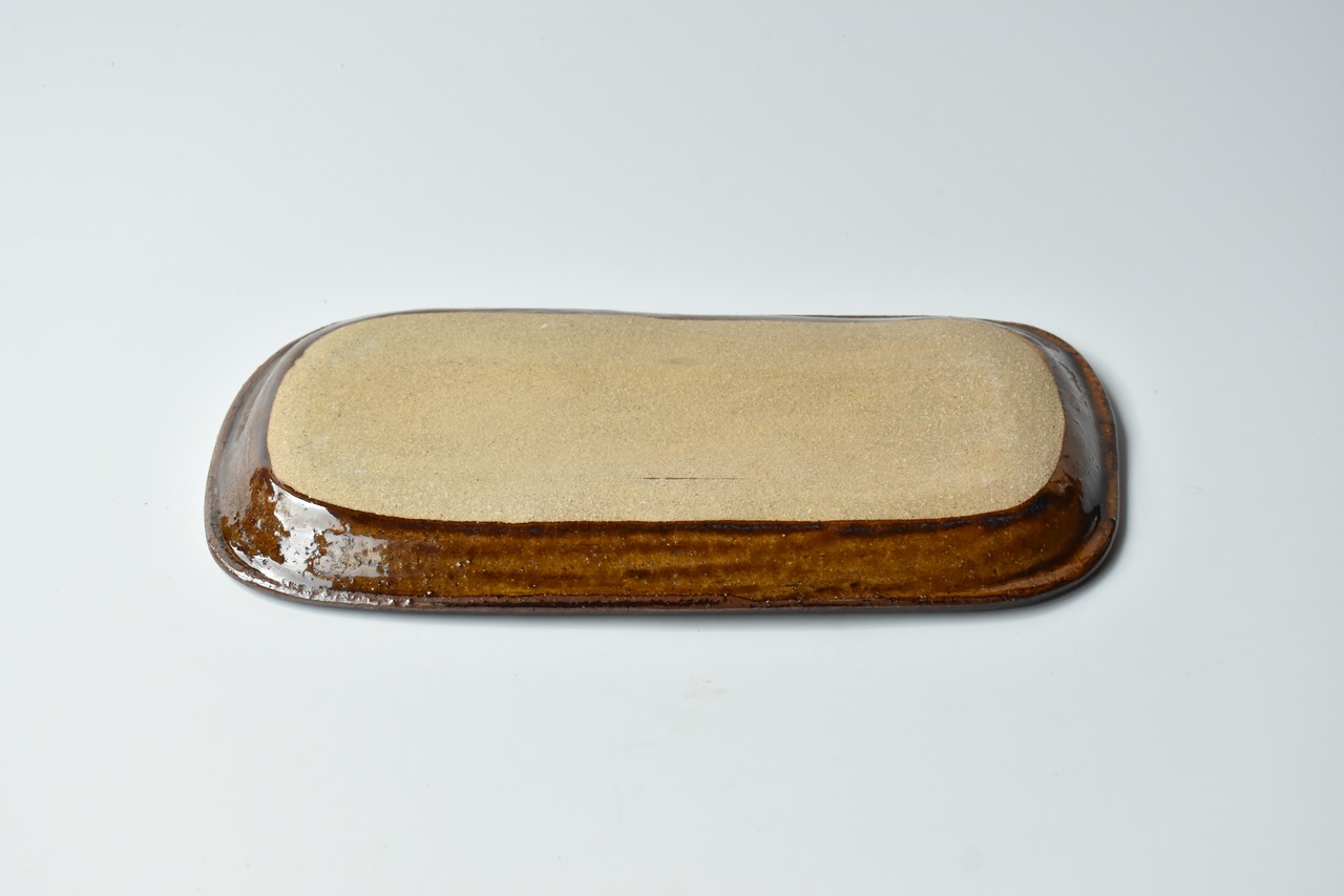 小代焼ふもと窯 / 井上尚之 : 長方皿 スリップウェア ④