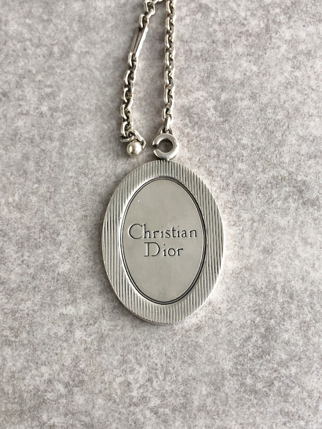 Christian Dior クリスチャン ディオール チャーム シルバー ロゴ チェーン vintage ヴィンテージ オールド adxprv