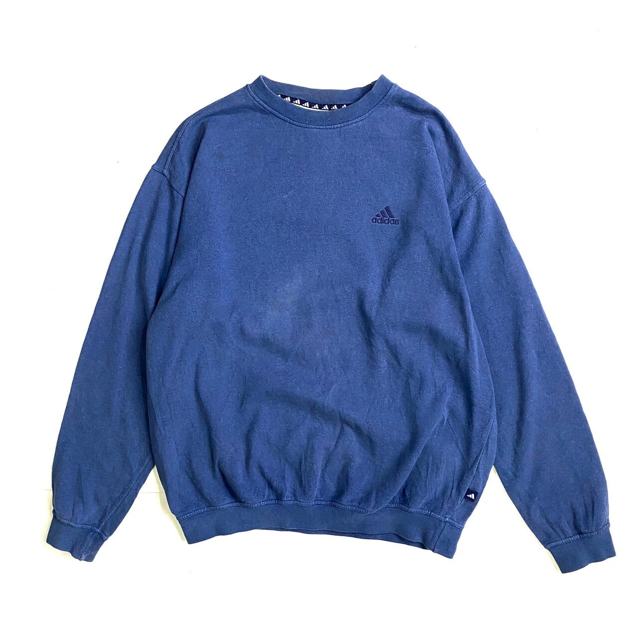 adidas 90s セーター ニット 刺繍ロゴ スウェット ネイビー XL 90年代 adidas アディダス ワンポイントロゴ 刺繍 スウェット