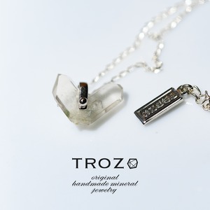 【008 Necklace Fest 2026】 日本式双晶 (水晶) 鉱物原石 シルバー925 ネックレス 天然石 アクセサリー (No.3783)