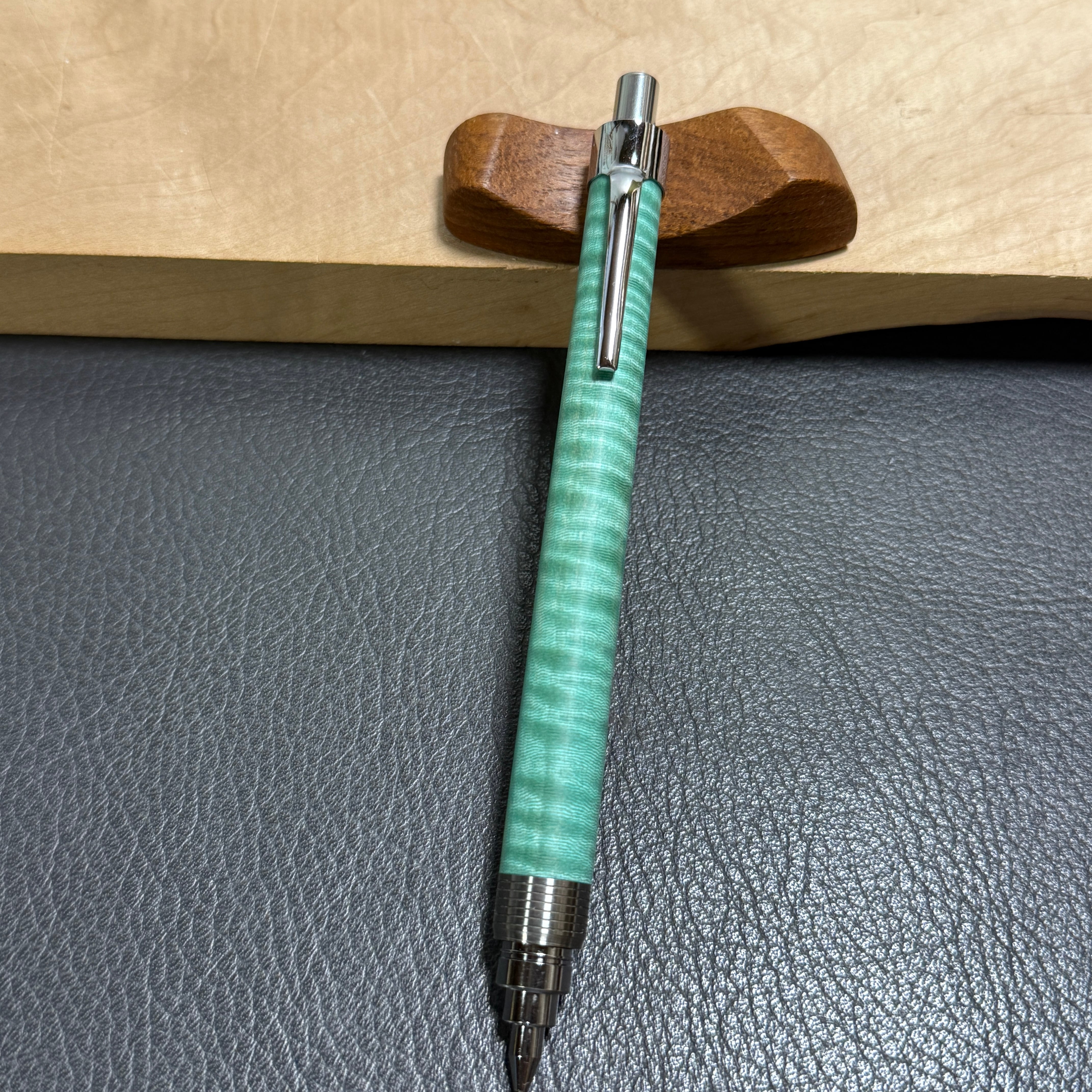 36メープルバールスタビ　木製キャップ付シャーペン　最強低重心ステン　ローレット 36メープルバールスタビ 木製キャップ付シャーペン 最強低重心