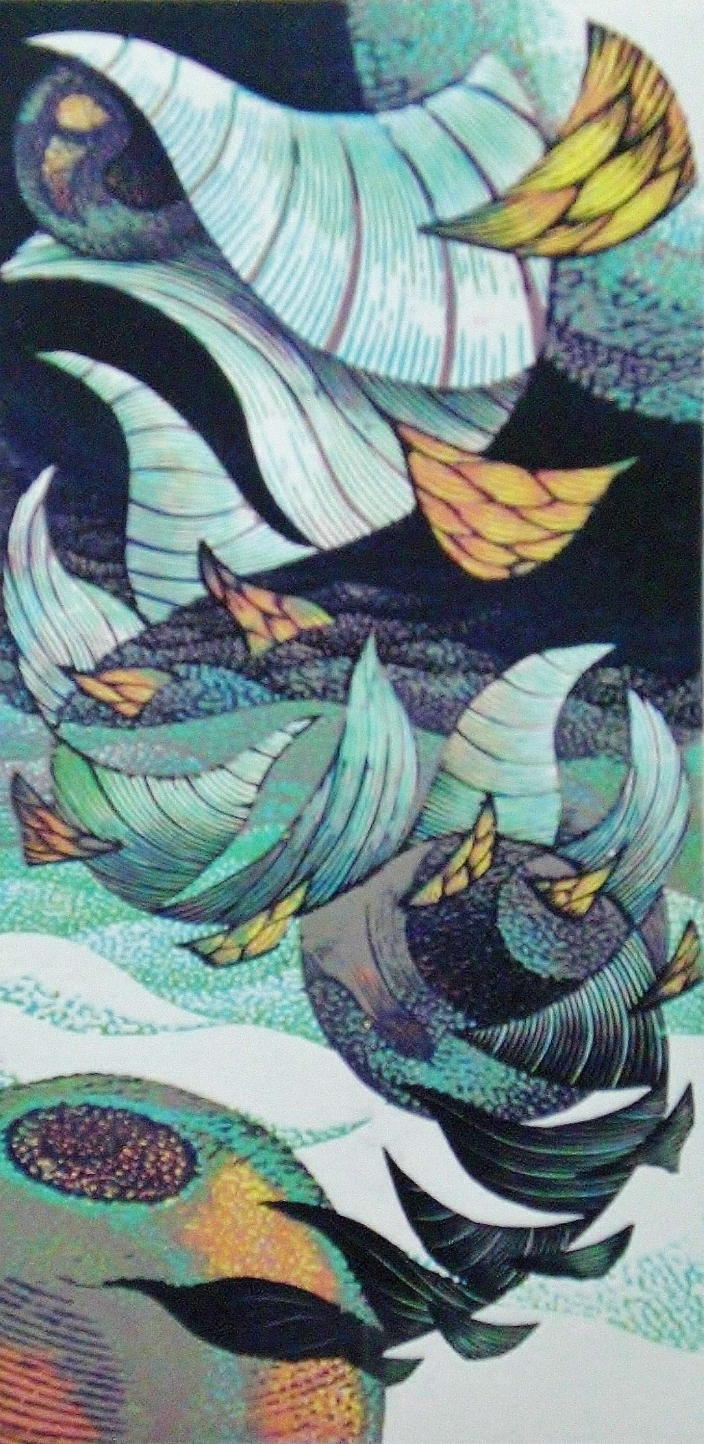 真作 橋本広喜 シルクスクリーン 「石部桜」 直筆サイン 石部桜」 | e-Gallery 版画 shop