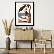 Morning Alignment｜朝の静けさと調和を描くヨガアート｜自然と呼吸を合わせる癒しのモダンポスター Make SenseA2ポスター