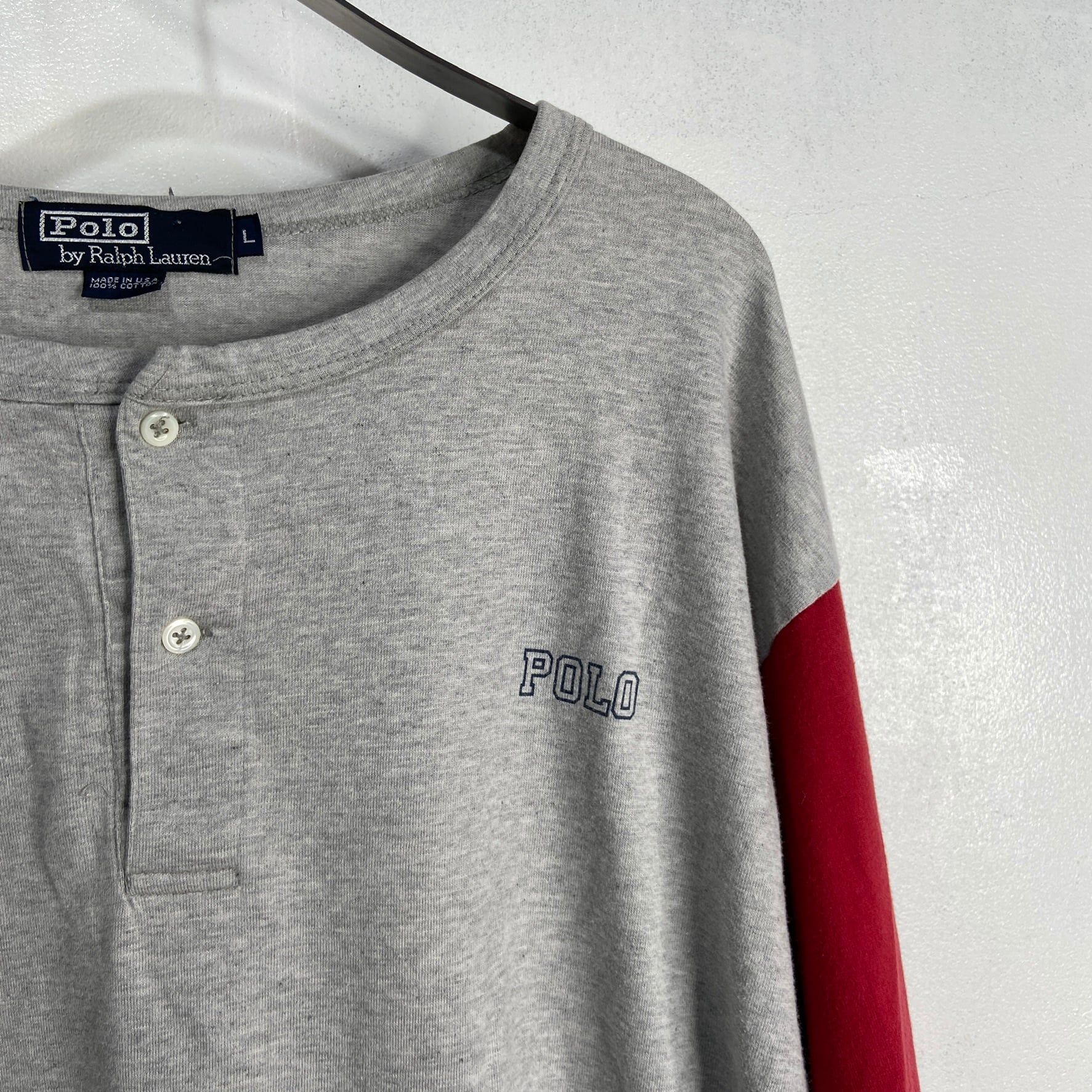 送料無料』90s USA製 Ralph Lauren ヘンリーネックラグラン 送料無料』90s USA製 Ralph Lauren ヘンリーネックラグラン