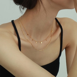 Double Chain Gold Necklace KRE1909